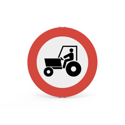 ENTRADA PROHIBIDA A VEHICULOS AGRICOLAS DE MOTOR